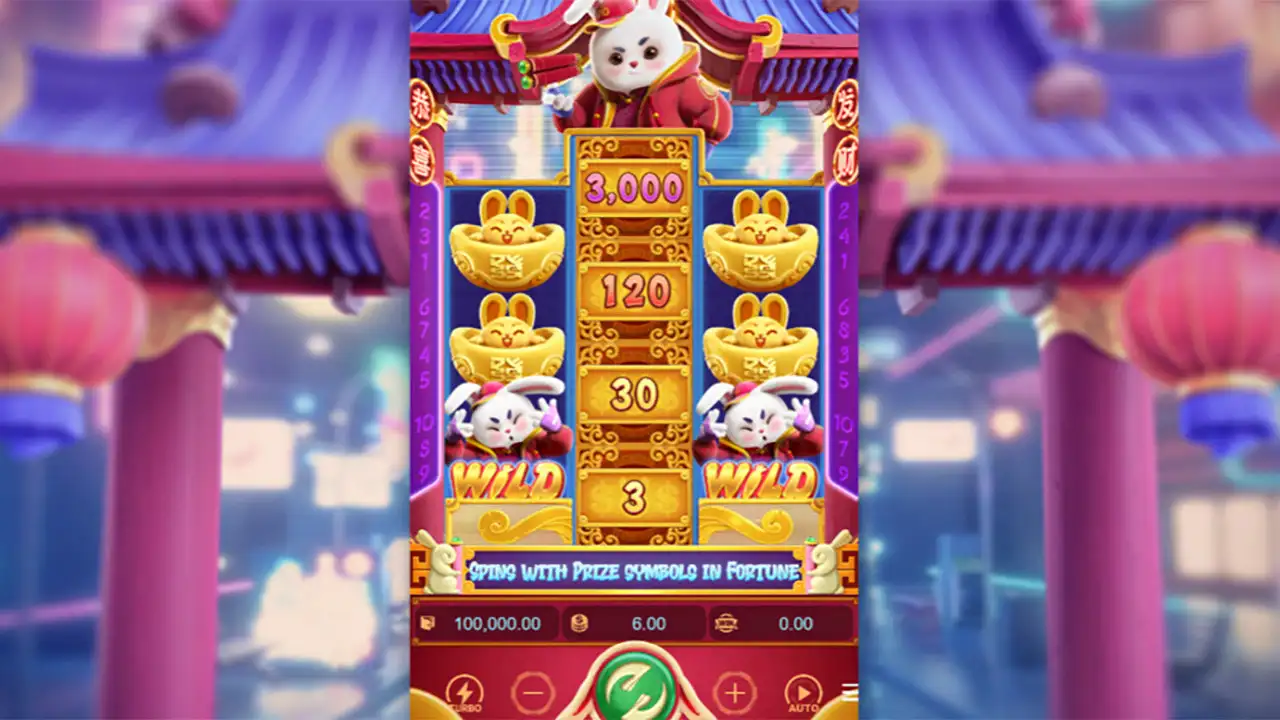 Tema e símbolos de sorte do jogo Fortune Rabbit